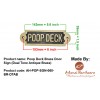 Poop Deck Brass Door Sign 